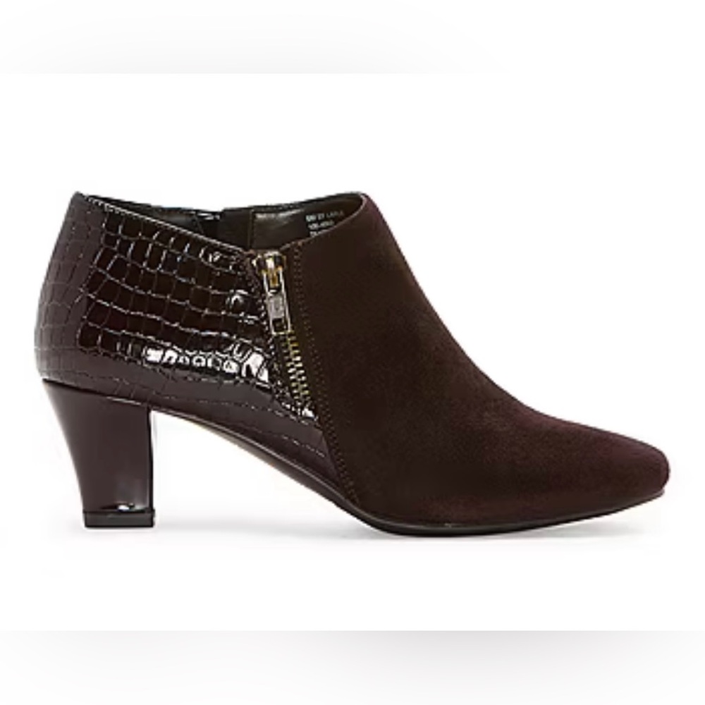 😍BLACK😍 east 5th Women’s Larue Block Heel Ankle BOOTS Shoes Size 6.5 Medium NIB